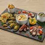 Assiette à partagée du port